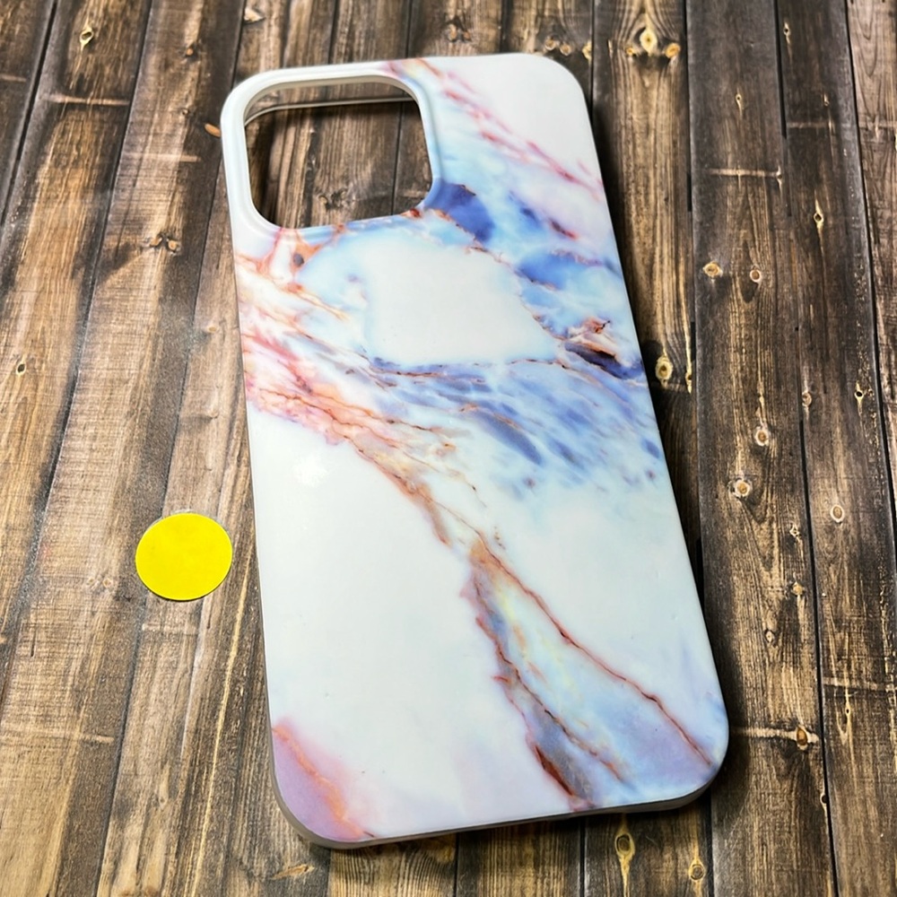 5for$10 White Blue Pinkish Marble Silicone IPhone 14 Pro Max Phone Case NWT